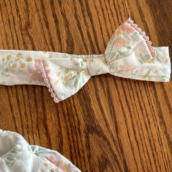Infant 18 month old floral dress with matching headband - Picture 3 of 5